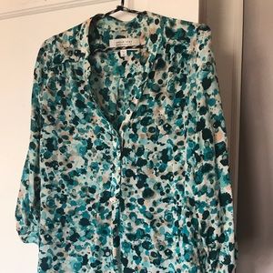 Amour Vert vibrant silk tunic blouse